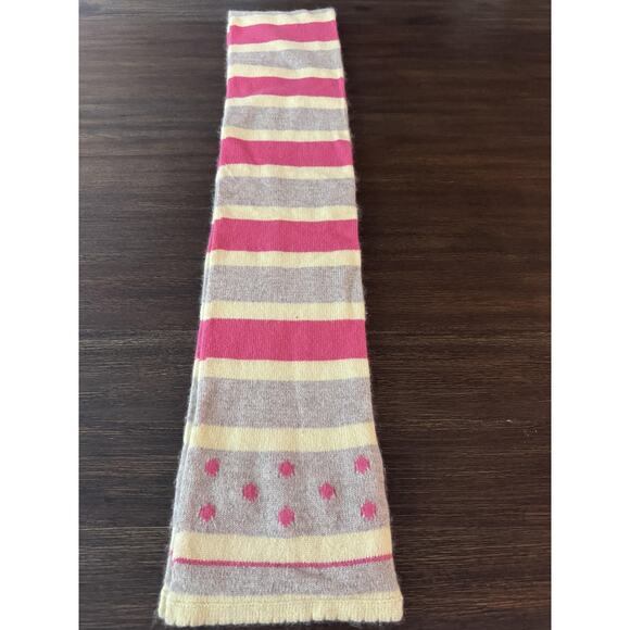 American Eagle Scarf Retro Striped Polka Dot Soft Knit Shawl wool cashmere blend - Picture 7 of 10